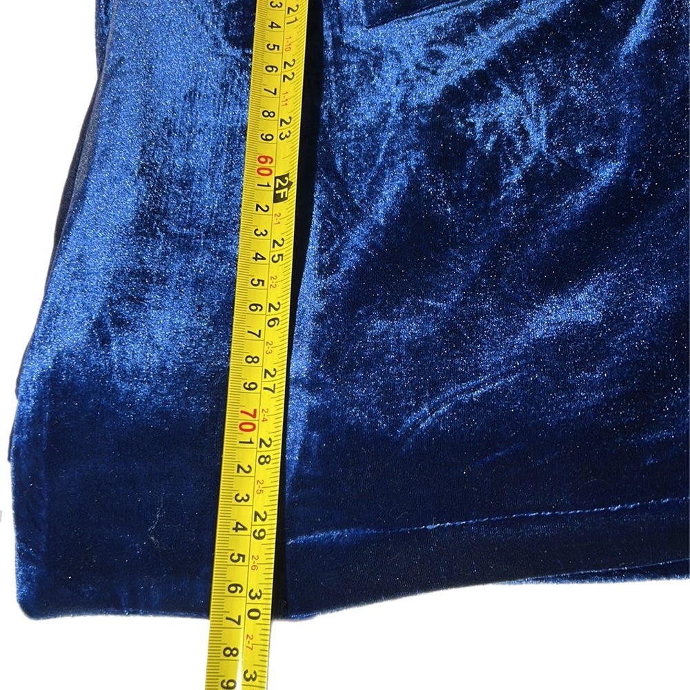 NWOT VINTAGE HAVANA One Button Oversized Velvet Blazer Midnight Blue L - Picture 11 of 11